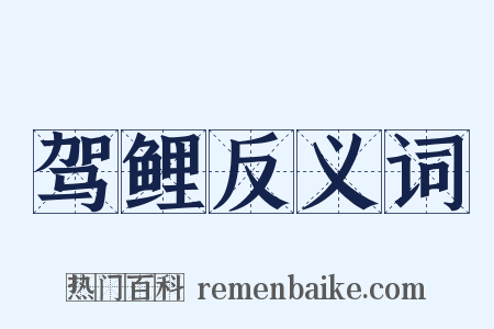 驾鲤反义词是什么意思的图片